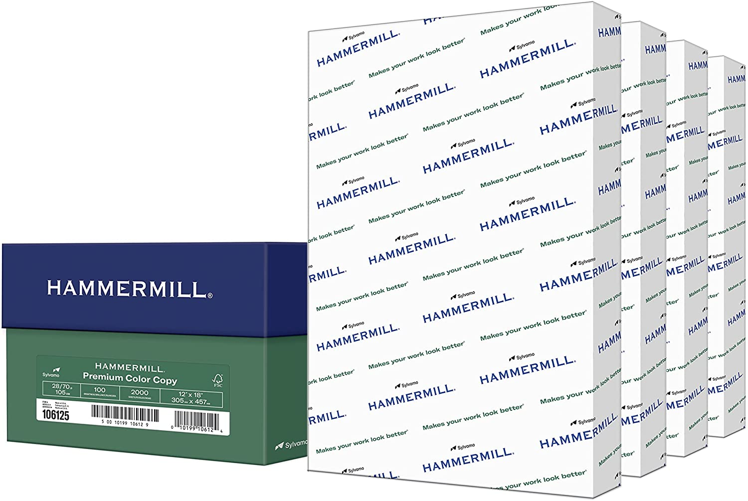 Printer Paper, Premium Color 28 Lb Copy Paper, 12 X 18 - 4 Ream (2,000 Sheets) --image