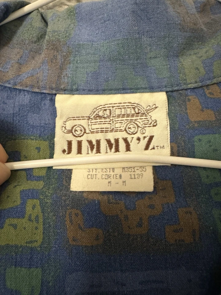 Vintage JIMMY’Z Button Down Surf Shirt 1984 USA Made Size M - Image 2 of 4