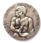 Italy Large Commemorative Medal Rome 1969 Piazza Navona Centro Di Roma 800 Sil