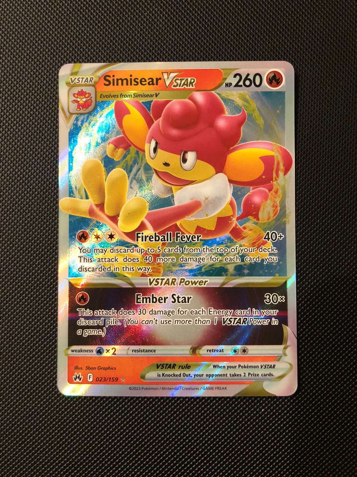 Vmax Simisear Simisear 023/159 Vstar Vmax Pokemon NM Fast Shipping | eBay
