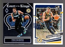 2 CARD LOT OF PHOENIX COURT OF THE KINGS TYRESE HALIBURTON INDIANA PACERS