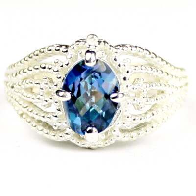Neptun Gartentopas, 925 Sterling Silber Damen Ring, SR365 - Handarbeit