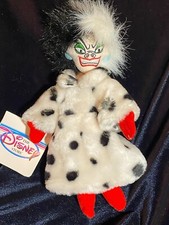 Vintage Disney 101 Dalmatians CRUELLA DeVILLE BEAN BAG PLUSH 8" Beanie