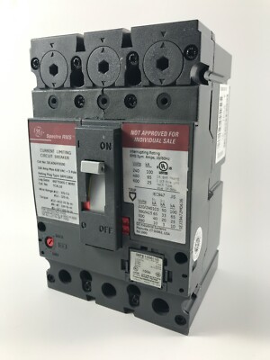 GE Spectra RMS Current Limiting Circuit Breaker SELA36AT0100 100Amp 600VAC 3Pole