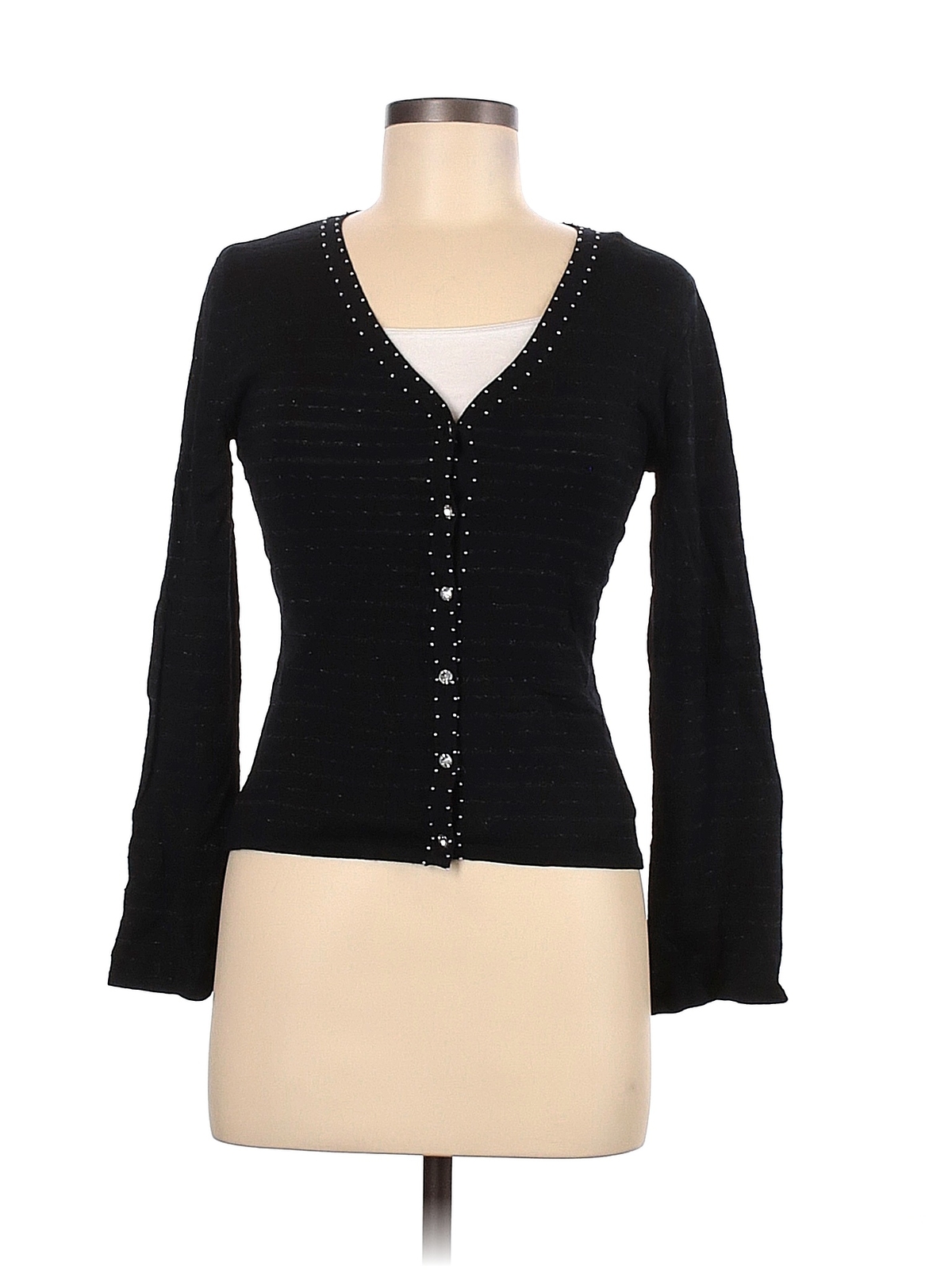 Lucidity Women Black Silk Cardigan M | eBay