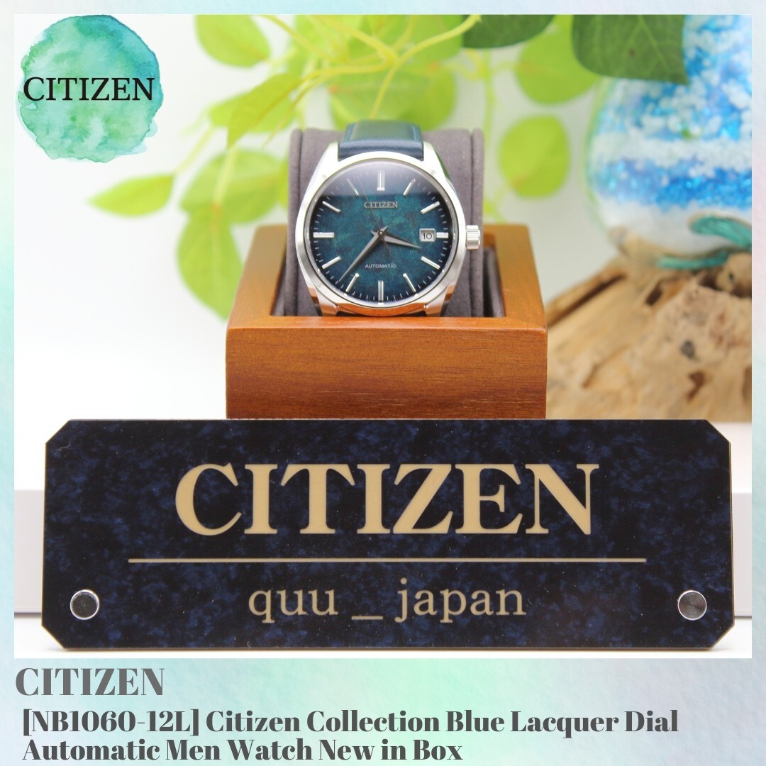 Citizen NB1060-12L Collection Blue Lacquer Dial Automatic Men Watch New in Box