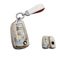 HIBEYO Key Fob Cover for 2017-2022 Nissan Rogue Sport Sylphy Pulsar Keychain ...