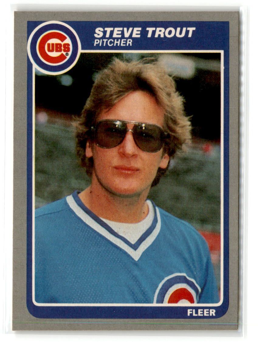 85   スティーブンステイルバーグ 1985 Fleer #70 Steve Trout Chicago Cubs - VG Discolored | eBay