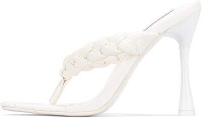 Cape Robbin Stealthy Clear Mule Sandals - Nude Transparent Peep Toe Slides, Size 5.5