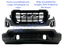 Fit 2019 2020 2021 GMC Sierra 1500 Front Bumper Complete Assembly Black