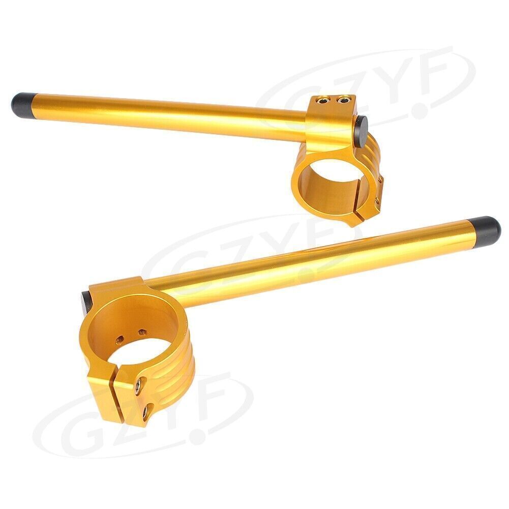 22mm Motorcycle Adjustable Clip On Handlebars Fit 52MM Fork Tube Pair