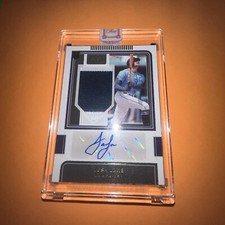 2022 Panini Three And Two Jersey Rookie Josh Lowe Auto #’d 04/15 Encased Rays