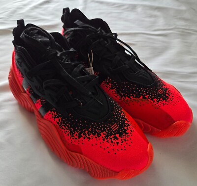 adidas Trae Young 3 Black Core Solar Red Basketball Shoes