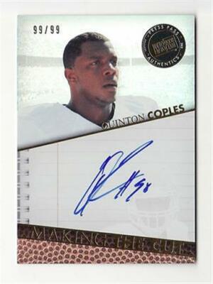 2012 Press Pass Showcase Making The Cut Autograph Gold Quinton Coples 99/99 Auto