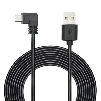 11FT 90 Degree Micro USB Power Cable, Right Angle Micro USB Dash Cam Charging...