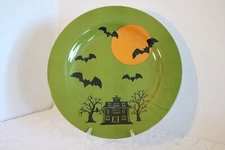 SAKURA EVOLUTION HALLOWEEN Bats Haunted House 16" Round Cupcake Sandwich Plate