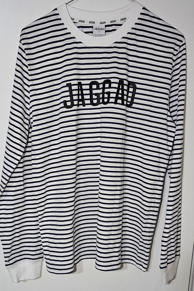 Jaggad Classic Long Sleeve Tee Navy Stripe