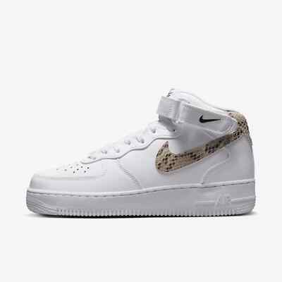 NEW Women's Size 12 Nike Air Force 1 Mid '07 Snakeskin Retro Sneakers DD9625-101