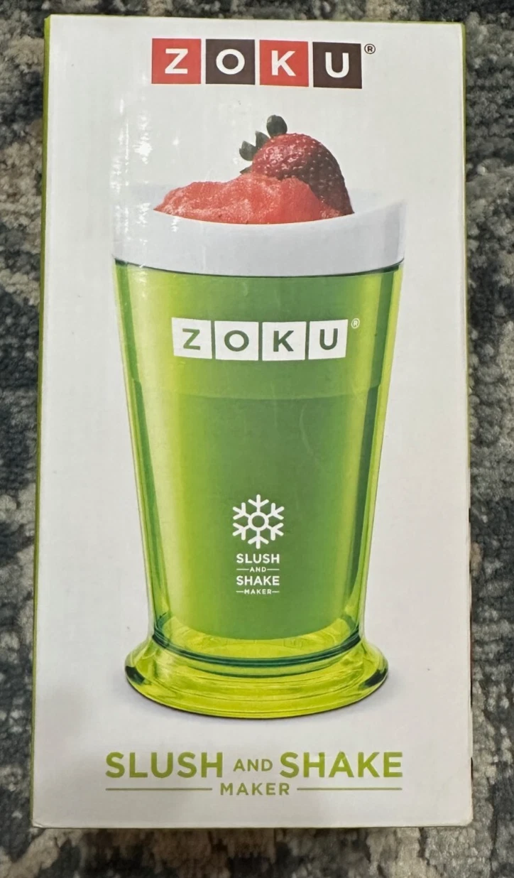 ZOKU Slush And Shake Maker Compact Make And Serve Cup W/Freezer Core GREEN (New)