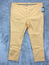 NWT Hackett London Men's Kensington Slim Pants 44R Yellow-Orange Stretch Chino