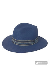 CAPPELLO PANAMA ORIGINALE AZZURRO CON SCATOLA