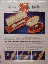 RARE Esquire Advertisement AD 1941 LADY ELGIN watches in smart colorful cases! 