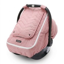 Pink Baby Car Seat Cover Winter Warm Waterproof Windproof Canopy Universal Fit