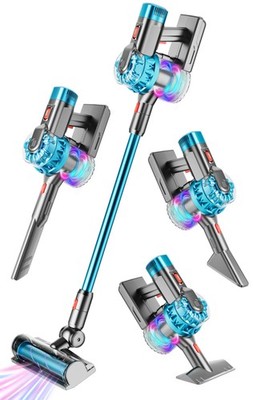 4-in-1 Kids Toy Vacuum with Real Suction | Toddler Cleaning Play Set