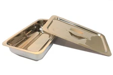 Bdeals 9""x5""x2"" Surgical Instrument Tray with Lid Stainless Steel Holloware