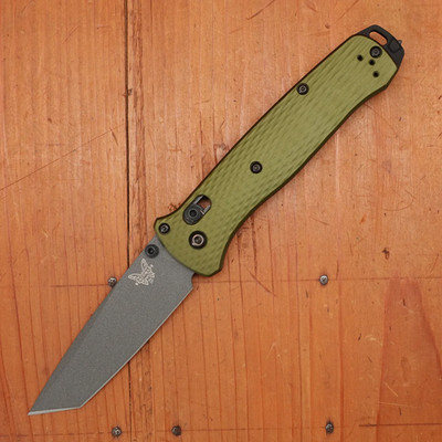 Benchmade 537GY-1 Bailout  Green Aluminum Handle M4 Steel Folding Knife