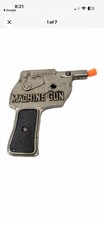 Rare VTG 1938 Kilgore Ra-Ta-Ta-Tat Cast Iron Machine Gun Cap Broke Parts Replica