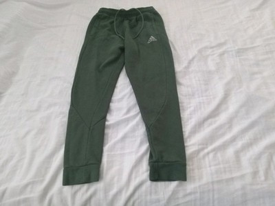 Adidas Sweatpants Mens Medium Green Fleece Drawstring Pocket Joggers Gym Active