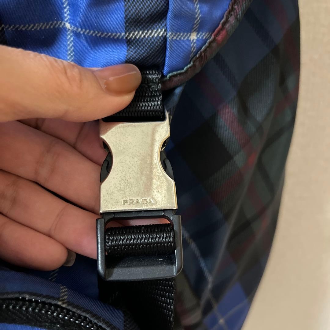 PRADA checkered pattern backpack from japan - image 2