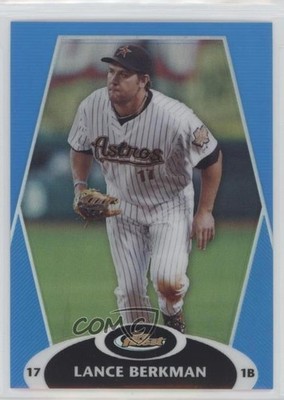 2008 Topps Finest Blue Refractor /299 Lance Berkman #68 1n8n
