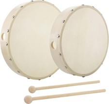 10 Inch  8 Inch Hand Drum Goatskin Musical Hand Percussion Wood Frame Drum