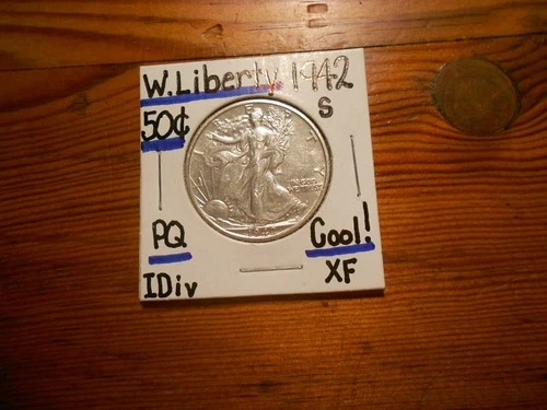 1942S Walking Liberty Silver Half Dollar XF BEAUTY!!!! PQ!!!! COOL!!!!