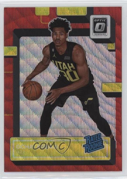 2022-23 Panini Donruss Optic Rated Rookie Red Wave Prizm Ochai Agbaji #205 00em