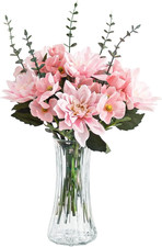 Glasseam Glass Flower Vase for Home: Clear Vase Tall Large Vases Modern for Livi