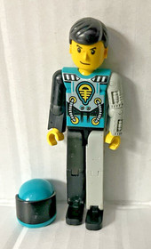 Vintage LEGO Technic Competition Figure with helmet 1990's--pre-owned 3.5" tall