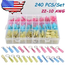 240pcs Waterproof Wire Connectors Heat Shrink Marine Automotive Terminals kit