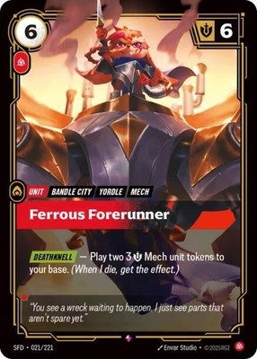 Ferrous Forerunner | 21/221 | Riftbound | Spiritforged | Foil | 50% off 2nd Item