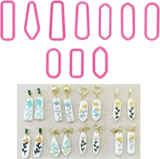 Polymer Clay Cutters, 10 Pieces Clay Sculpting Tools Polymer Clay Earrings Cutte