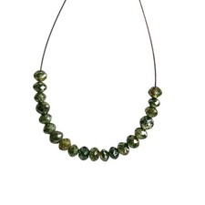 1.02 Ct Lot 2.00-3.00 MM Natural Green Round Loose Diamond Beads wt Drilled Hole