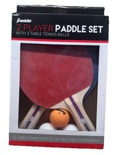 New Franklin Ping Pong Table Tennis Paddles 2 Player Set Paddle With 3 Balls