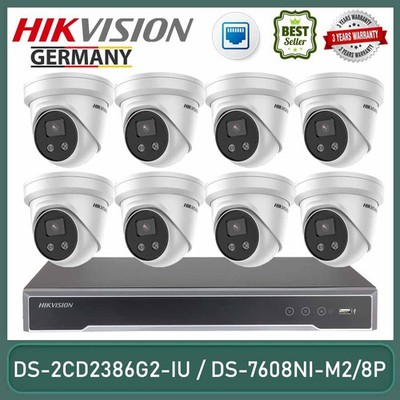 Hikvision verdrahtetes 8CH 8MP CCTV Home Security Camera System Smart Dual Light