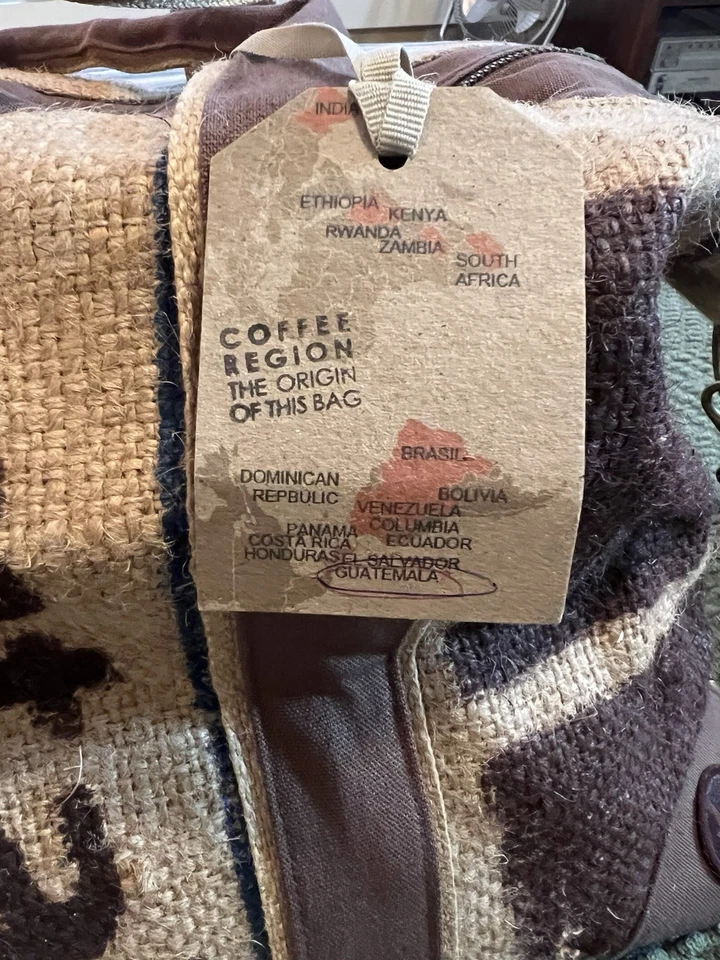 Wren Design recycled jute coffee bag duffle bag (New) - Image 2 of 4