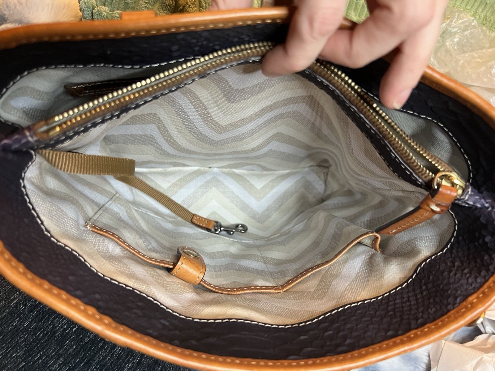 Dooney & Bourke Claremont Python Medium Cayden to… - image 5