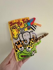 JELLYCAT London Jungly Tails Soft Fabric Cloth Book Baby Sensory Crinkle Texture