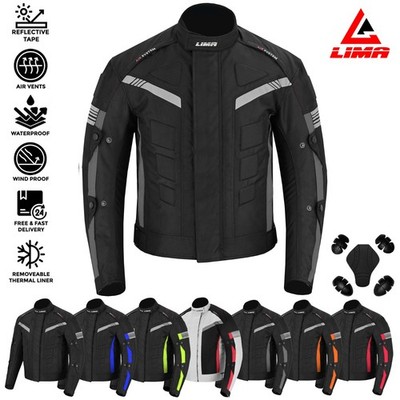 Herren Motorrad Wasserdicht Cordura Textil Jacke Motorrad CE2 Zugelassen Rüstung