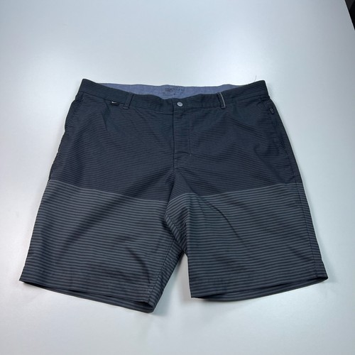 Nike Modern Tech Chino Golfshorts Herren 38 grau gestreift Dri Fit 10" Stretch